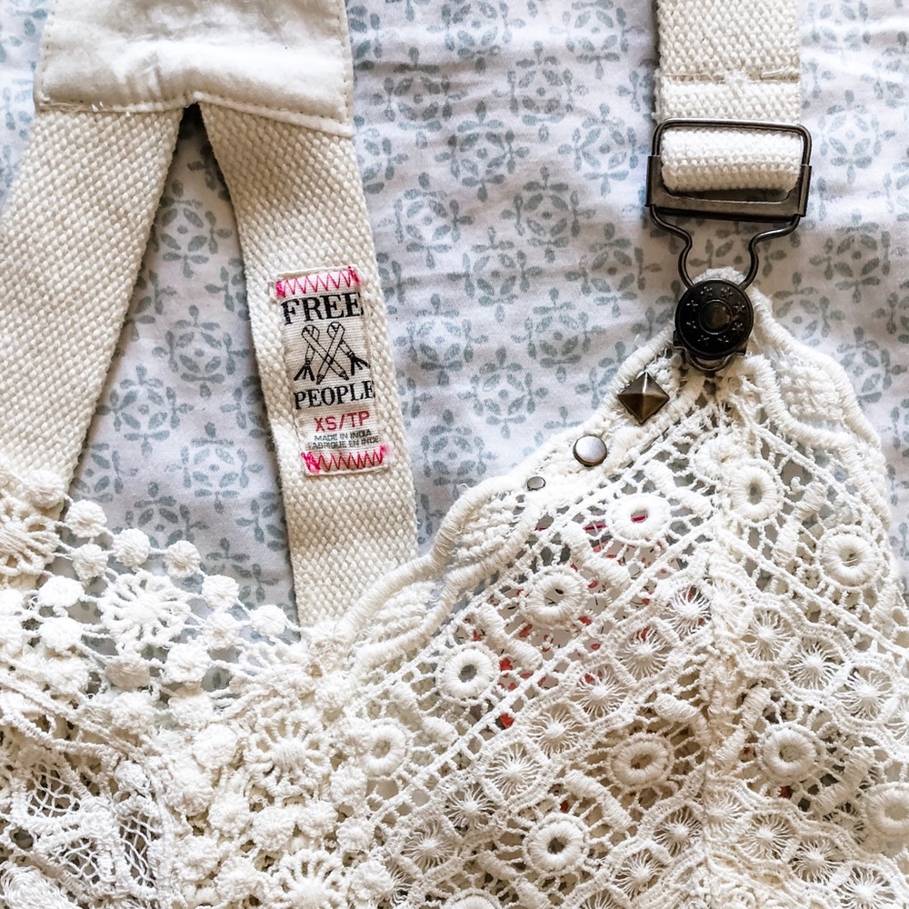 NWT Free People Mountain Laurel Suspender Lace Top - Picture 6 of 6